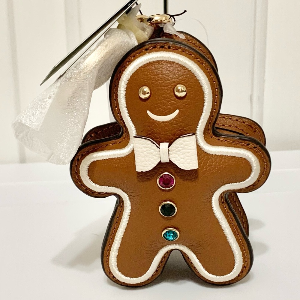 KATE SPADE NEW 3D GINGERBREAD KEYCHAIN BAG CHARM
